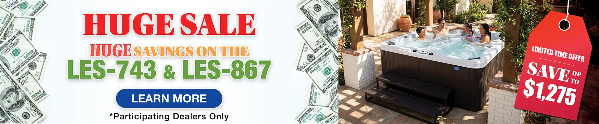 Calspas hot tub being used in a family setting - Springdale